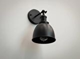 RİOLİGHT RETRO,RUSTİK,VİNTAGE SİYAH MAFSALLI HAREKETLİ BAŞLIK 1XE27 DUYLU METAL DUVAR APLİK