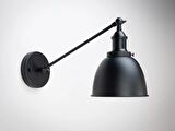 RİOLİGHT RETRO 2,RUSTİK,VİNTAGE SİYAH ÇİFT MAFSALLI HAREKETLİ BAŞLIK 1XE27 DUYLU METAL DUVAR APLİK