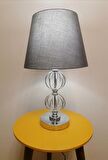 RİOLİGHT RETRO,RUSTİK,VİNTAGE KROM GÖVDE KUMAŞ BAŞLIK 1XE27 DUYLU ABAJUR
