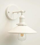 RİOLİGHT RETRO,RUSTİK 2,VİNTAGE BEYAZ 1XE27 DUYLU METAL DUVAR APLİK ŞAPKA ÇAPI:23CM