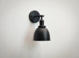 RİOLİGHT RETRO 1,RUSTİK,VİNTAGE SİYAH HAREKETLİ BAŞLIK 1XE27 METAL DUVAR APLİK NOT: 1ADET FİYATIDIR