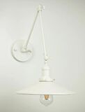RİOLİGHT VİNTAGE,RETRO,RUSTİK 1XE27 BEYAZ ÜÇ MAFSALLI AKROBAT METAL DUVAR APLİK ŞAPKA ÇAPI:23CM