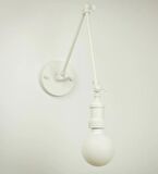 RİOLİGHT RETRO2,MODERN BEYAZ 1XE27 DUYLU ÜÇ MAFSALLI METAL AKROBAT DUVAR APLİK