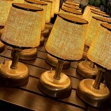 RİOLİGHT RETRO,RUSTİK,VİNTAGE LEDLİ PİLLİ ABAJUR GECE LAMBASI