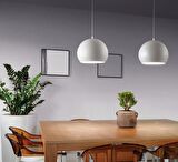 RİOLİGHT MODERN,VİNTAGE,RETRO,RUSTİK 1XE27 DUYLU BEYAZ METAL SARKIT AVİZE NOT:1ADET FİYATIDIR.