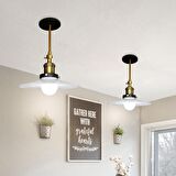 RİOLİGHT RETRO,VİNTAGE MAFSALLI 1XE27 HAREKETLİ BAŞLIK PLOFONYER AVİZE ÇAP:23CM NOT: 1ADET FİYATIDIR