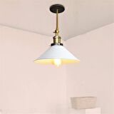 RİOLİGHT RETRO,RUSTİK,VİNTAGE MAFSALLI HAREKETLİ BAŞLIK 1XE27 DUYLU METAL PLOFONYER AVİZE ÇAP:28CM