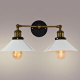 RİOLİGHT RETRO20,RUSTİK2,VİNTAGE ESKİTME DUYLU MAFSALLI HAREKETLİ BAŞLIK METAL APLİK ŞAPKA ÇAPI:23CM