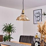 RİOLİGHT RETRO,RUSTİK,VİNTAGE ESKİTME DUYLU ODA,CAFELER İÇİN BAL TEKLİ CAM SARKIT AVİZE