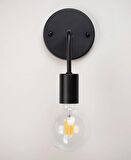 RİOLİGHT RETRO19,RUSTİK,VİNTAGE SİYAH 1XE27 DUYLU METAL DUVAR APLİK