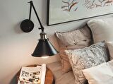 RİOLİGHT VİNTAGE,RETRO,RUSTİK ÜÇ MAFSALLI SİYAH HAREKETLİ BAŞLIK 1XE27 DUYLU AKROBAT DUVAR APLİK