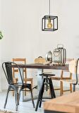 RİOLİGHT MODERN12,VİNTAGE1 SİYAH 25X25CM 1XE27 DUYLU KÜP METAL SARKIT TEKLİ AVİZE