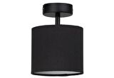 RİOLİGHT RETRO,RUSTİK,VİNTAGE SİYAH KUMAŞ BAŞLIK 1XE27 DUYLU PLOFONYER TAVAN AVİZESİ 