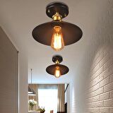 RIOLIGHT RETRO SİYAH TEKLİ PLOFONYER AVİZE ÇAP: 23CM