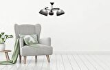 RİOLİGHT RETRO,RUSTİK,VİNTAGE SİYAH GÖVDE GRİ BAŞLIK 3XE27 DUYLU METAL SARKIT AVİZE