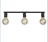 RİOLİGHT MODERN SİYAH 3XE27 DUYLU METAL SIRALI PLOFONYER TAVAN AVİZESİ TABAN UZUNLUĞU:60CM