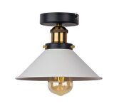 RIOLIGHT RETRO BEYAZ TEKLİ PLOFONYER AVİZE ÇAP: 22CM