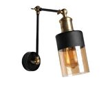 RİOLİGHT RETRO,VİNTAGE,RUSTİK ESKİTME MAFSALLI CAMLI 1XE27 DUYLU AKROBAT DUVAR APLİK