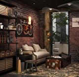RİOLİGHT BAKIR ESKİTME RETRO1,VİNTAGE1,RUSTİK1 1XE27 DUYLU TEKLİ METAL KAFES DUVAR APLİK