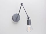 RİOLİGHT RETRO,VİNTAGE,MODERN GRİ ÜÇ MAFSALLI 1XE27 DUYLU METAL DUVAR APLİK