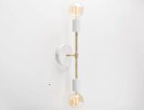 RİOLİGHT RETRO,VİNTAGE,RUSTİK BEYAZ 2XE27 DUYLU METAL AYNA ÜSTÜ DUVAR APLİK