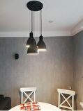 RİOLİGHT RETRO,RUSTİK,VİNTAGE SİYAH 3XE27 DUYLU METAL SARKIT AVİZE TABAN ÇAPI:30CM