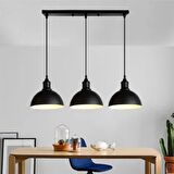 RİOLİGHT MASA ÜSTÜ VİNTAGE,RETRO,RUSTİK SİYAH 3XE27 DUYLU METAL SARKIT SIRALI AVİZE UZUNLUK:60CM