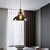 RİOLİGHT VİNTAGE,RUSTİK,RETRO FÜME ODA,MUTFAK,CAFELER İÇİN CAM 1XE27 CAM SARKIT AVİZE ÇAP:28CM