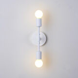 RİOLİGHT MODERN,VİNTAGE BEYAZ 2XE27 DUYLU AYNA ÜSTÜ METAL DUVAR APLİK