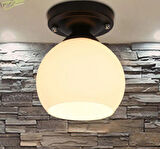 RİOLİGHT RETRO1,VİNTAGE1,RUSTİK1 1XE27 OPAL CAMLI PLOFONYER AVİZE CAM ÇAP:20CM