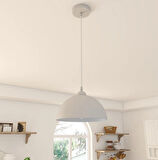 RİOLİGHT VİNTAGE,MODERN BEYAZ 1X27 DUYLU TEKLİ METAL SARKIT AVİZE ÇAP:40CM NOT:1ADET FİYATIDIR