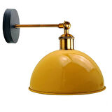 RİOLİGHT VİNTAGE,RETRO,RUSTİK AÇIK SARI 1XE27 ESKİTME DUYLU MASALLI TEKLİ DUVAR APLİK ŞAPKA ÇAP:23CM