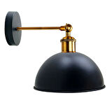 RİOLİGHT VİNTAGE1,RETRO1,RUSTİK1 SİYAH1 1XE27 ESKİTME DUYLU MASALLI TEKLİ DUVAR APLİK ŞAPKA ÇAP:23CM