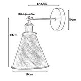 RİOLİGHT VİNTAGE,RUSTİK FIRÇALI GRİ PATİNALI ESKİTME MAFSALLI HAREKETLİ BAŞLIK METAL DUVAR APLİK