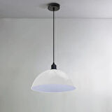 RİOLİGHT MODERN,VİNTAGE,RETRO,RUSTİK BEYAZ 1XE27 DUYLU METAL TEKLİ SARKIT AVİZE ÇAP:30CM