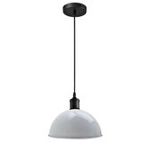 RİOLİGHT MODERN,VİNTAGE,RETRO,RUSTİK BEYAZ 1XE27 DUYLU METAL TEKLİ SARKIT AVİZE ÇAP:30CM