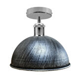RİOLİGHT VİNTAGE,RUSTİK,RETRO GRİ FIRÇALI PATİNA BAŞLIK KROM 1XE27 METAL PLOFONYER AVİZE ÇAP:23CM