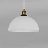 RİOLİGHT VİNTAGE,MODERN OPAL BEYAZ 1XE27 DUYLU CAM TEKLİ SARKIT AVİZE ÇAP:28M