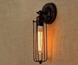 RİOLİGHT VİNTAGE,RETRO,RUSTİK FIRÇALI BAKIR 1X27 DUYLU MAFSALLI HAREKETLİ BAŞLIK METAL DUVAR APLİK 