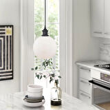 RİOLİGHT VİNTAGE.MODERN,RUSTİK 1X27 DUYLU OPAL TEKLİ CAM SARKIT AVİZE ÇAP:20CM