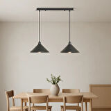 RİOLİGHT RETRO,VİNTAGE,MODERN SİYAH 3XE27 SIRALI MASA ÜSTÜ METAL SARKIT AVİZE UZUNLUK:60CM