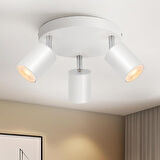 RİOLİGHT MODERN2 BEYAZ MUTFAK,SALON,GİYİNME ODASI,CAFELER İÇİN GÜN İŞİĞI METAL 3LÜ SPOT(AMPUL DAHİL)
