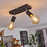 RİOLİGHT MODERN SİYAH 2XE27 MAFSALLI HAREKETLİ BAŞLIK(GLOP AMPUL HARİÇ) METAL SPOT AVİZE