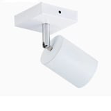 RIOLİGHT MODERN BEYAZ HAREKETLİ BAŞLIK 1XGU10 DUYLU TEKLİ METAL LED SPOT(AMPÜL DAHİL)
