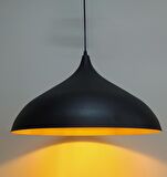 RİOLİGHT RETRO SİYAH İÇİ ALTIN TEKLİ METAL SARKIT