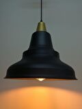RİOLİGHT RETRO SİYAH İÇİ ALTIN TEKLİ METAL SARKIT