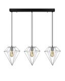 RİOLİGHT RETRO PRAMİT KROM ÜÇLÜ SIRALI SARKIT AVİZE UZUNLUK: 60CM