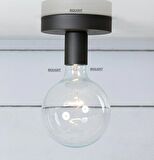 RİOLİGHT MODERN 1XE27 DUYLU SİYAH METAL TAVAN PLOFONYER AVİZE