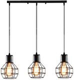 RİOLIGHT RETRO MASA ÜSTÜ SIRALI KAFES ÜÇLÜ AVİZE UZUNLUK: 60 CM