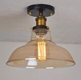 RİOLİGHT RETRO CAMLI PLOFONYER AVİZE CAM ÇAPI: 28CM